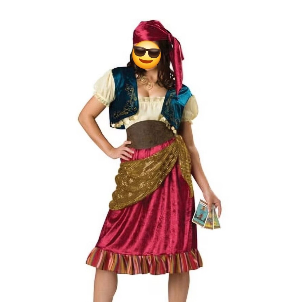 InCharacter Fortune Teller Gypsy Costume Set Size Small Velvet Renaissance